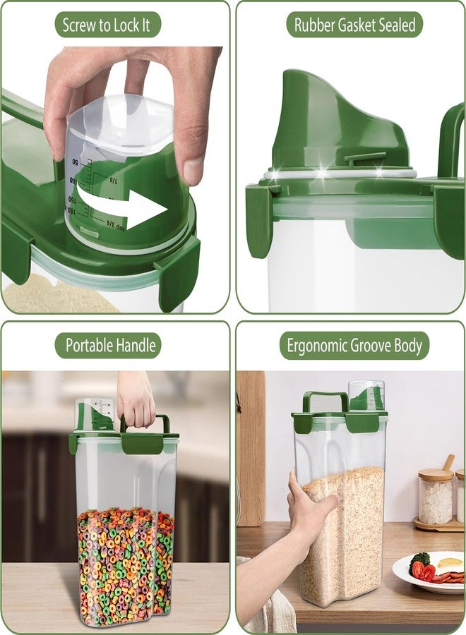 Komzon Rice Container, Airtight Rice Storage Container 10lb, Cereal Containers Storage, BPA Free Food Dispenser with Pouring Spout Handle for Flour Pasta Grain, Pet Dog Cat Bird Food Storage Container - Image 5